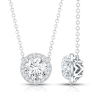Rosec Jewels-1 Carat Lab Grown Diamond Bridal Necklace with IGI Certificate
