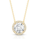 Rosec Jewels-IGI Certified Round Lab Grown Diamond Wedding Necklace for Women