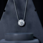 IGI Certified 4 Carat Round Lab Grown Diamond Statement Necklace Lab - ( E-VS1 ) - Rosec Jewels