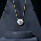 IGI Certified 4 Carat Round Lab Grown Diamond Statement Necklace Lab - ( E-VS1 ) - Rosec Jewels
