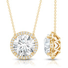 Rosec Jewels-IGI Certified 4 Carat Round Lab Grown Diamond Statement Necklace