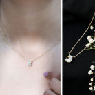 Rosec Jewels-Fancy Cut 2 Carat Lab Grown Diamond Letter C Necklace with Chain