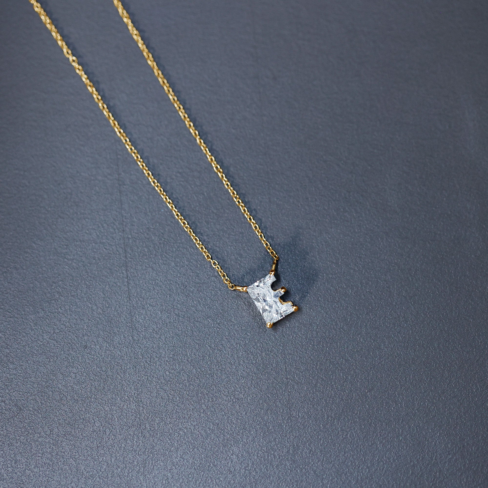 Rosec Jewels-2 Carat Lab Grown Diamond Letter E Necklace for Her