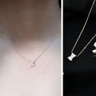 Rosec Jewels-Lab Grown 2 Carat Diamond Initial Necklace I with Certificate