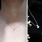 Rosec Jewels-Fancy Cut 2 Carat Lab Grown Diamond J Necklace for Women