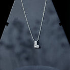 Rosec Jewels-Certified Fancy Cut Lab Grown Diamond Capital L Initial Necklace 2 Carat