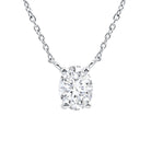 Rosec Jewels-Solitaire Lab Grown 2 Carat Diamond Initial O Necklace with Chain