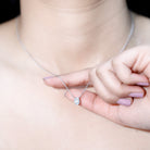 Rosec Jewels-Solitaire Lab Grown 2 Carat Diamond Initial O Necklace with Chain