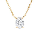 Rosec Jewels-Solitaire Lab Grown 2 Carat Diamond Initial O Necklace with Chain
