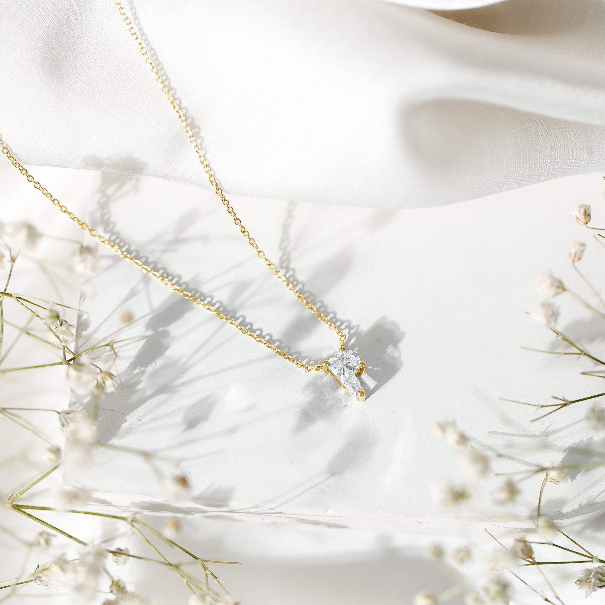 Rosec Jewels-2 Carat Lab Grown Diamond P Initial Necklace with Certificate