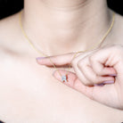 Rosec Jewels-Fancy Cut 2 Carat Lab Grown Diamond Letter R Necklace for Her