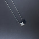 Rosec Jewels-Initial X Necklace with Certified Lab Grown Diamond 2 Carat