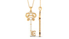 Rosec Jewels-1/4 CT Diamond and Gold Vintage Key Pendant