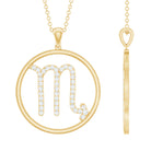 Certified Moissanite Scorpio Zodiac Pendant Necklace D-VS1 - Rosec Jewels