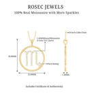 Certified Moissanite Scorpio Zodiac Pendant Necklace D-VS1 - Rosec Jewels