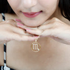 Certified Moissanite Scorpio Zodiac Pendant Necklace D-VS1 - Rosec Jewels