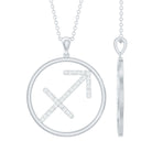 Certified Moissanite Sagittarius Zodiac Sign Necklace D-VS1 - Rosec Jewels