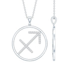 Certified Moissanite Sagittarius Zodiac Sign Necklace D-VS1 - Rosec Jewels