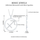 Certified Moissanite Sagittarius Zodiac Sign Necklace D-VS1 - Rosec Jewels