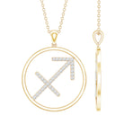 Certified Moissanite Sagittarius Zodiac Sign Necklace D-VS1 - Rosec Jewels