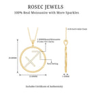 Certified Moissanite Sagittarius Zodiac Sign Necklace D-VS1 - Rosec Jewels