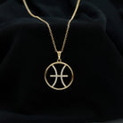 Certified Moissanite Pisces Zodiac Sign Pendant Necklace D-VS1 - Rosec Jewels