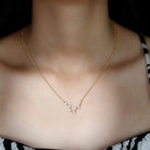 Moissanite Constellation Aquarius Zodiac Sign Necklace D-VS1 - Rosec Jewels