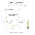 Certified Moissanite Constellation Sagittarius Zodiac Sign Necklace D-VS1 - Rosec Jewels