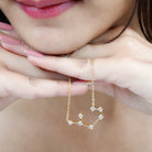 Certified Moissanite Constellation Sagittarius Zodiac Sign Necklace D-VS1 - Rosec Jewels