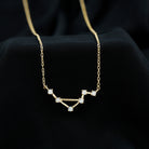 Certified Moissanite Constellation Libra Zodiac Sign Necklace D-VS1 - Rosec Jewels
