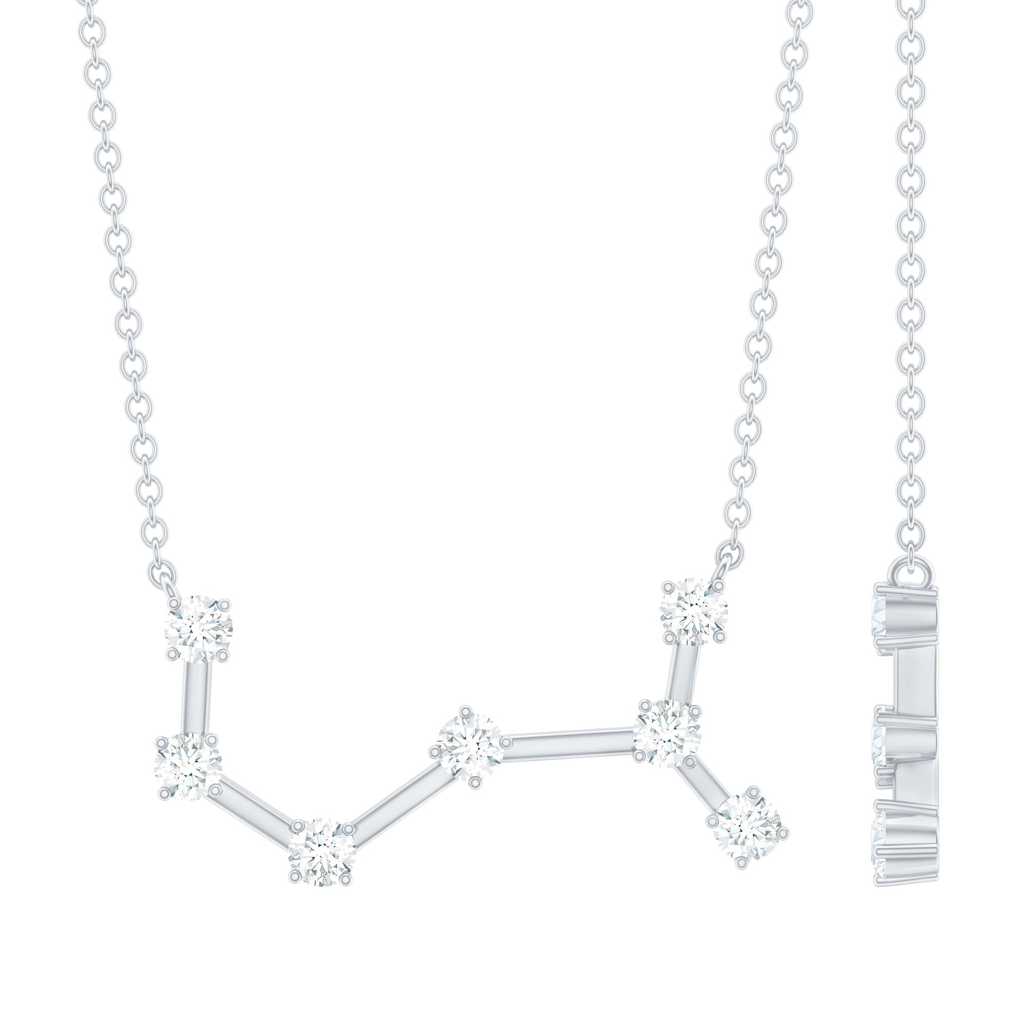 Collier de signe du zodiaque Constellation Moissanite Scorpion