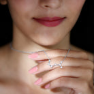 Certified Moissanite Constellation Scorpio Zodiac Necklace D-VS1 - Rosec Jewels