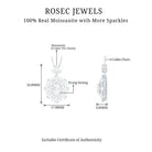 Certified Oval Moissanite Bridal Pendant Necklace D-VS1 - Rosec Jewels