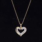 1 Carat Certified Moissanite Open Heart Pendant D-VS1 - Rosec Jewels