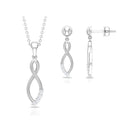 Diamond Infinity Jewelry Set for Women Natural - ( HI-SI ) - Rosec Jewels