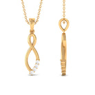 Natural Diamond Infinity Pendant Necklace for Women Natural - ( HI-SI ) - Rosec Jewels