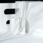 Designer Freshwater Pearl and Moissanite Infinity Necklace With Chain AAA - Rosec Jewels