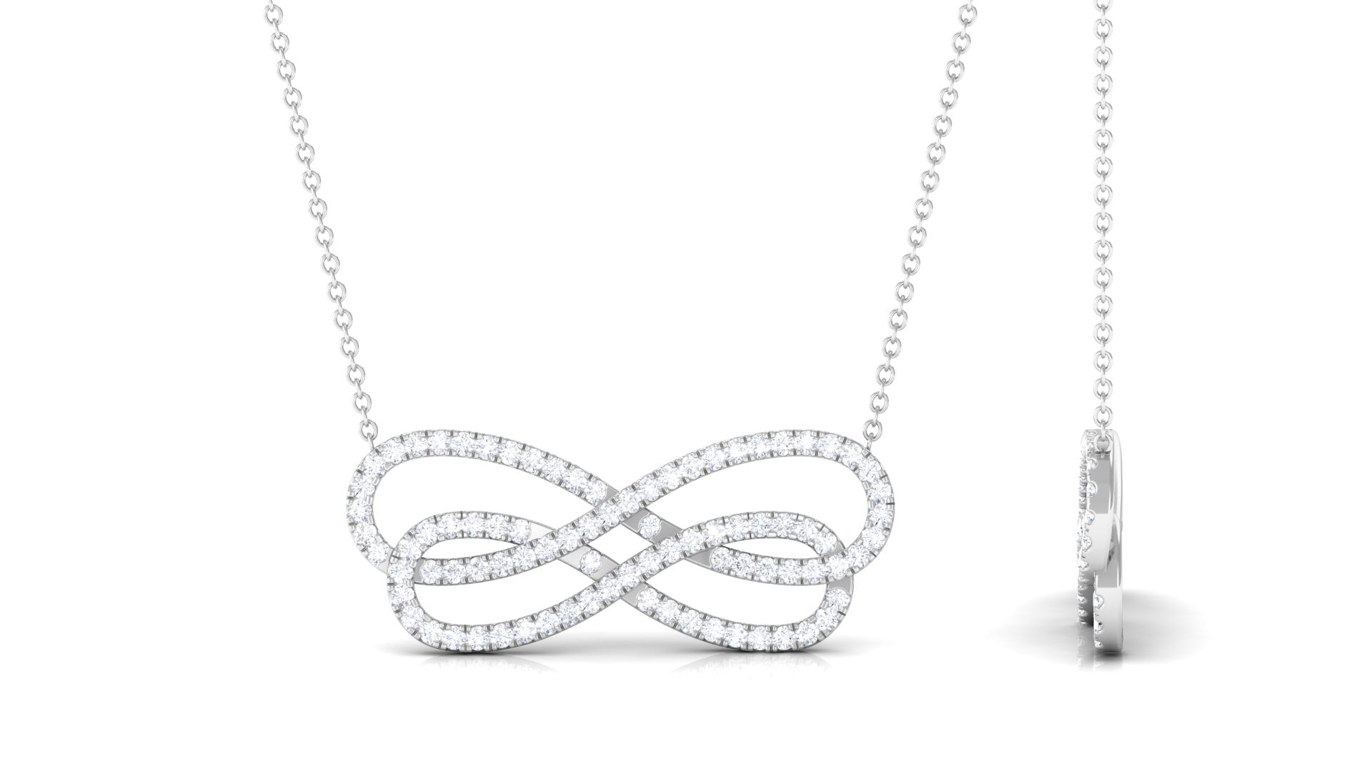 Rosec Jewels-Diamond Twin Infinity Interlock Necklace