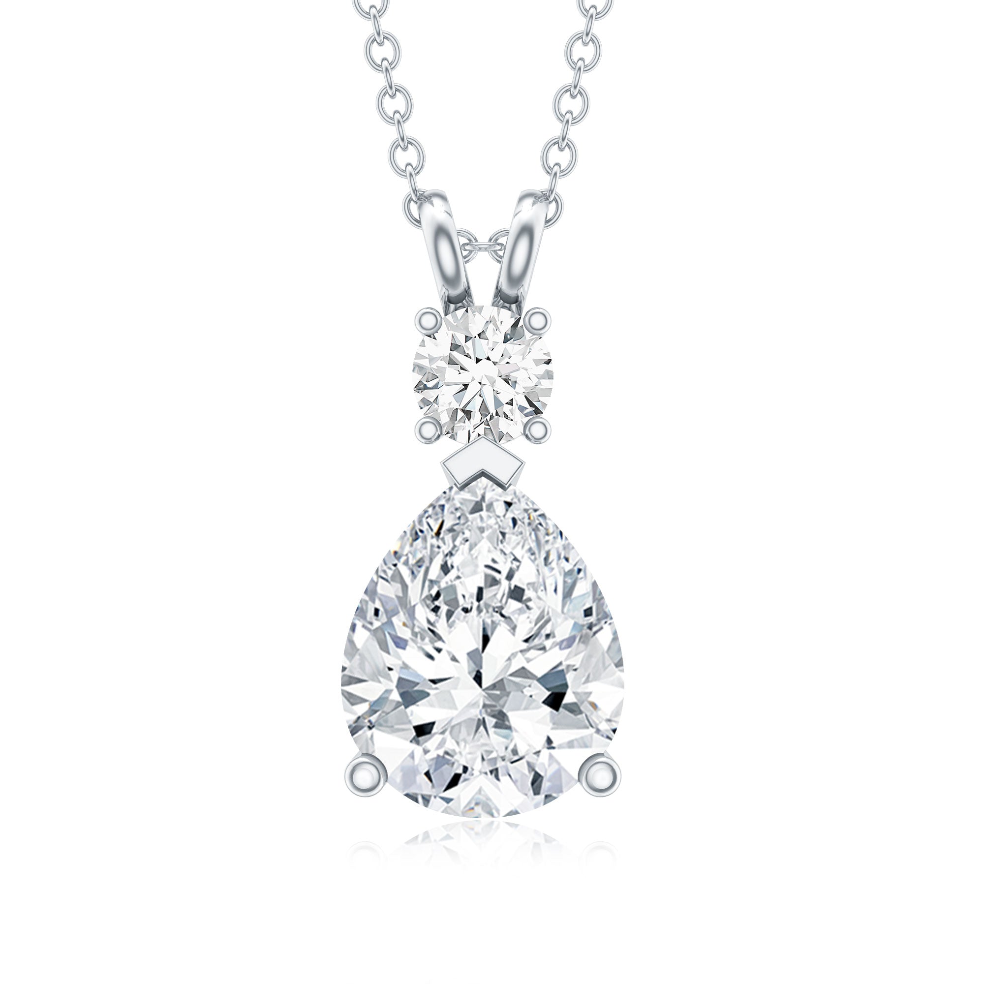 Certified Moissanite Wedding Necklace for Bride D-VS1 - Rosec Jewels