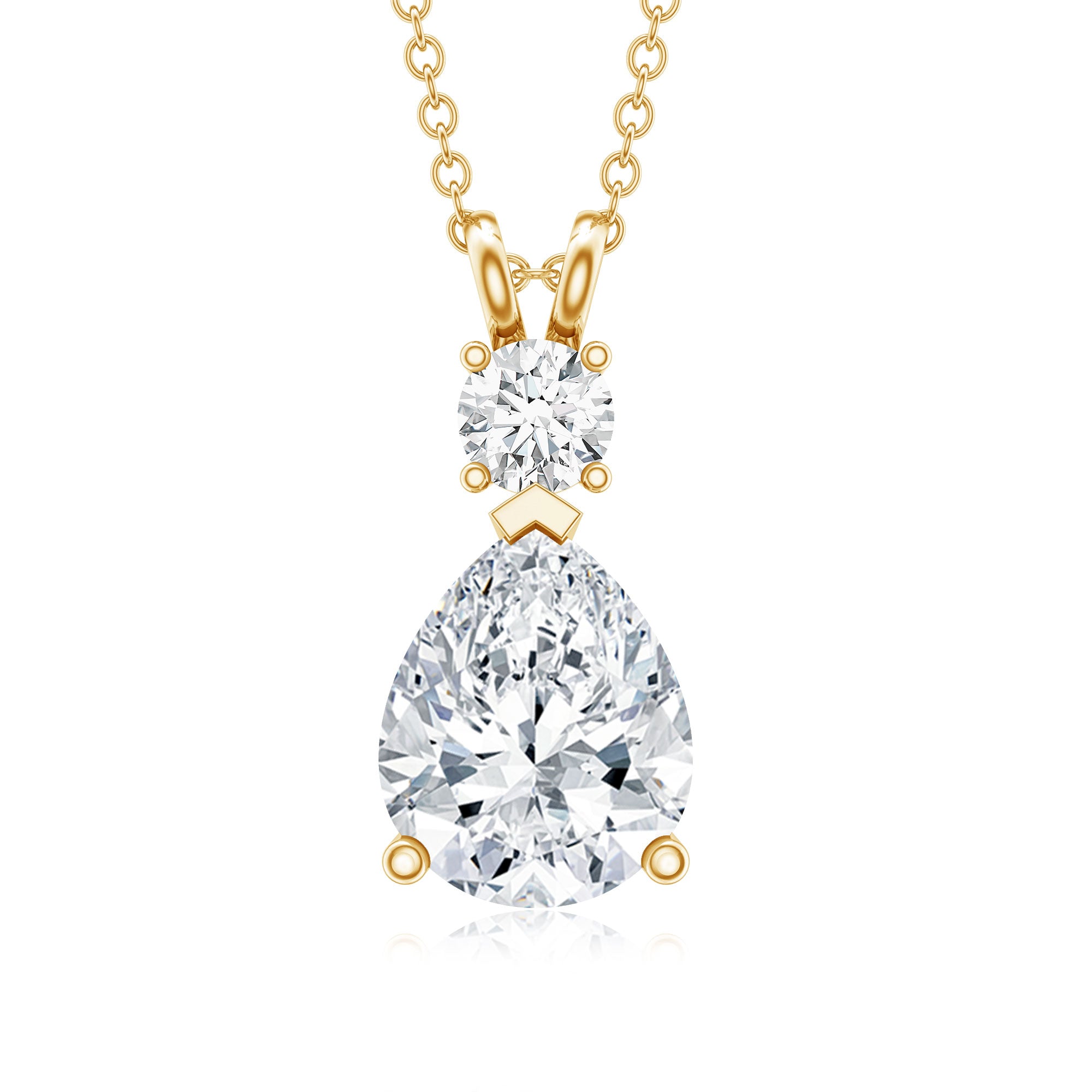 Certified Moissanite Wedding Necklace for Bride D-VS1 - Rosec Jewels