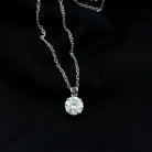 Rosec Jewels-Certified Brilliant Cut Lab Grown 2 Carat Diamond Solitaire Necklace