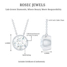 Rosec Jewels-Bezel Set 7mm Lab Grown Diamond Solitaire Stackable Necklace