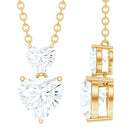 Rosec Jewels-Certified Lab Grown Diamond Double Heart Promise Necklace