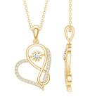 Lab Diamond Infinity Heart Necklace With Certificate Lab - ( EF-VS ) - Rosec Jewels