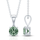 1 Carat Lab Created Vivid Green Diamond Solitaire Pendant with IGI Certificate Vivid Green - VS1 - Rosec Jewels