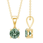 1 Carat Lab Created Vivid Green Diamond Solitaire Pendant with IGI Certificate Vivid Green - VS1 - Rosec Jewels