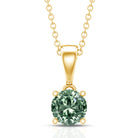 1 Carat Lab Created Vivid Green Diamond Solitaire Pendant with IGI Certificate Vivid Green - VS1 - Rosec Jewels