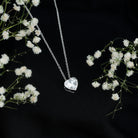 Bezel Set 2 Carat Lab Grown Diamond Heart Necklace with IGI Certificate Lab - ( E-VS1 ) - Rosec Jewels