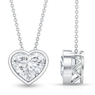 Rosec Jewels-IGI Certified Lab Grown Solitaire Diamond Heart Necklace 4 Carat