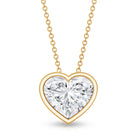 Rosec Jewels-IGI Certified Lab Grown Solitaire Diamond Heart Necklace 4 Carat